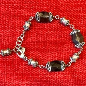 BRIGHTON Silver and Smokey Topaz bracelet.